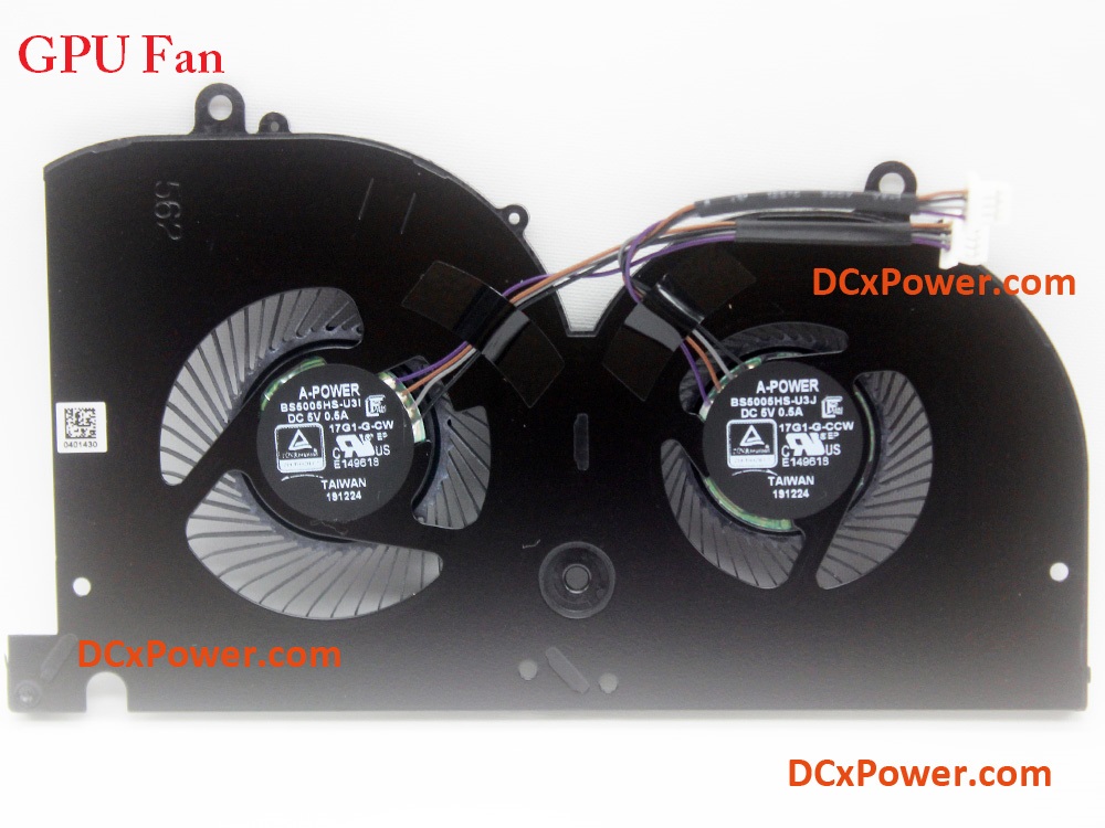 (image for) CPU GPU Fan for MSI MS-17G1 MS-17G2 P75 Creator GS75 Stealth 8SD 8SE 8SF 8SG 9SD 9SE 9SF 9SG WS75 9TJ 9TK 9TL Series Laptop System Cooling Left Right Cooler Replacement Assembly